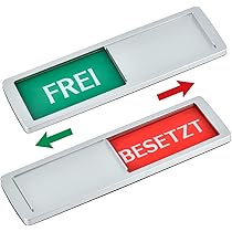 Schuifbordje VRIJ - BEZET met verschuifbaar tekstvlak
