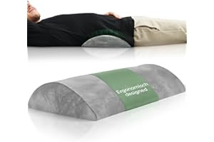 ‎WELL B4 Ergonomisches Lendenwirbelkissen für Bett & Sofa - Lendenkissen zur Rückenstütze im Liegen - Lordosekissen für die Lendenwirbelsäule - Rücken Lendenstützkissen, Lumbar Support Pillow - GRAU