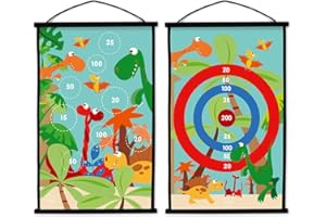 Scratch Active Play: Start to Dart El Mundo de los Dinos 38 x 60 cm, Impreso en Doble Cara, con 6 Dardos con Ventosa, en Caja + 3