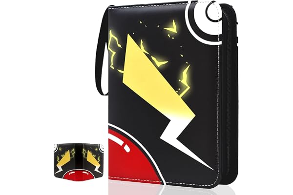 Kardition Album Carte, Capacité de 55 pages de 440 Cartes, Classeur Carte magic avec fermeture éclair, Livre Rangement Carte Carnet, porte carte en Cuir PU Imperméable pour TCG Cartes