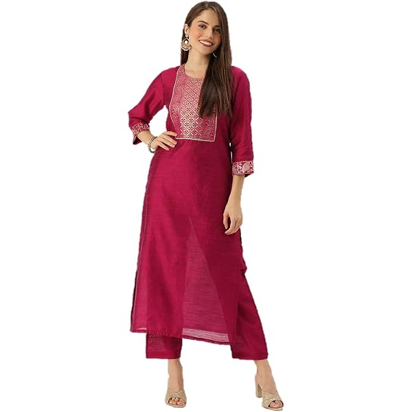 Kurta Set Für Frauen Designer Indische Gerade A-Li Produktbild-Vorschau 11