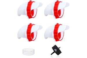 FESNYNN 4PCS Mangeoire Poules DIY Mangeoire A Poule Et Distributeur Graines Poules Gravité Kit Convient Aux Seaux Seaux BoîTes Auges Mangeoire Poule Automatique Zéro Déchet