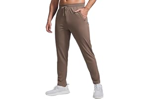 PINSPARK Męskie spodnie dresowe z kieszeniami na zamek błyskawiczny, lekkie sportowe spodnie treningowe do biegania