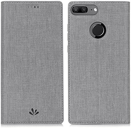 Huawei Honor 9 lite Case cover,Eastcoo Slim Fit PU Leather Folio Flip Wallet case Clear TPU Magnetic Holder Stand Card Slot Book Wallet Case for Huawei Honor 9 lite (Gray)
