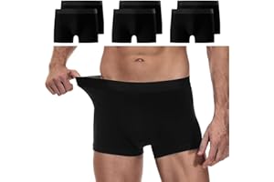 YouShow Mens Boxers Shorts Multipack 6 Pack - Cotton Boxers for Men Underwear Trunks Retro Mens Underpants Tagless Anti Chafing