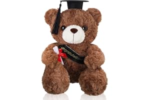 QIMMU Regali di scuola superiore 2024, orsacchiotto di peluche con diploma e cappello da dottorato, regalo di laurea, orsacchiotto esamo, regalo di matura