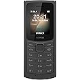 Nokia 110 4G Classic Feature Phone, Dual Sim, 1.8" Screen, Long Battery Life, Multiplayer Games, Removable 1020 Mah Battery, Web Browser, Fm Radio,3 In 1 Speaker And Premium Finish – Black