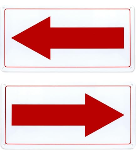 M METERXITY 4-Pack White Arrow Signs, 11.81 X 5.91 Aluminum Reflective One-way Arrow Sign For Outdoor Lawn Garden Ground Decorations, Street Sign