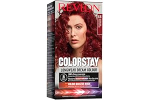 Revlon ColorStay - Coloration Permanente - Coloration Cheveux Longue Tenue - Couvre 100% des cheveux blancs - Jusqu’à 8 semaines - Huile de Macadamia et de Beurre de Murumuru - N6.6 Rouge Intense