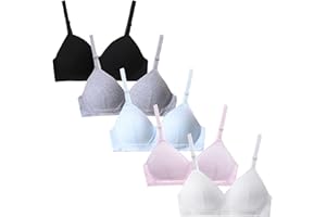 Happy Cherry Lot de 5 Soutiens-Gorge de Sport pour Adolescentes Fille Brassières de sans Armatures
