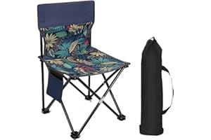 COLDCHILL Chaise de camping pliante ultralégère pour la pêche, la randonnée, le pique-nique, le camping, les voyages, la plage, la pêche, la pelouse, le concert, chaise de camping pliable, 44 x 30 x 10 cm