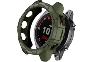 ISABAKE Protector Case Compatible with Garmin Fenix 7X/Fenix 7X Solar, Protective Case Cover Soft TPU Bumper Shell for Fenix 7X Smartwatch