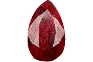 REAL-GEMS Loose Natural Faceted Blood Red Ruby 18 Ct. Excellent Pear Cut Loose Gemstone AXG-397