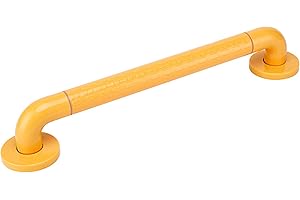 XQHD Bagno Maniglia Disabili di Sostegno Corrimano, Maniglione per Vasca da Bagno/Doccia/WC, Sicurezza per Disabiliti Gravida Bambini, Fatto di Acciaio Inossidabile e Nylon,Yellow-50cm