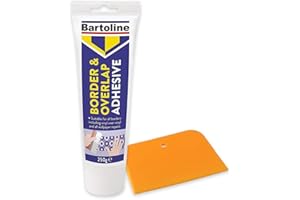 PACKPIONEER Bartoline Centurion Border/Overlap Adhesive Tube 250g with Adhesive Spreader | Strong Wallpaper Border Paste for Vinyl & Wide Wallpaper Borders
