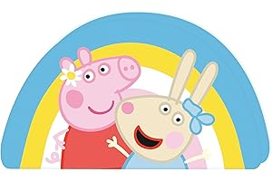 Herding Cuscino con Stampa di Peppa Pig, ca. 35 x 25 x 5 cm, Poliestere, Cuscino Sagomato