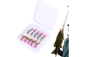 Fiskedrag 10-pack slitstarka roterande metalltackel med långa krokar