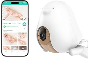 CÜBOAI CuboAi Plus Smart Baby Monitor: Sleep Safety Alerts for Covered Face, Danger Zone & Sleep Analytics - 1080p HD Night Vision Camera, 2-Way Audio, Cry & Temperature Detection (Incl. 3 Stand Options)