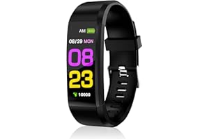 SELURK Fitness Tracker Smart Watch V2.0: IP67 Waterproof Activity Tracker with Heart Rate/Sleep Monitor, 14 Sports Modes, Blood Oxygen & Step Counter for Women, Men, Kids (Black)