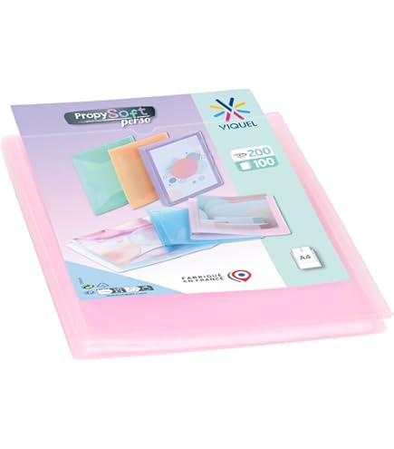 Viquel - Customisable Document Protector - A4 Size Binding - 60 Views (30 Pockets) Propysoft - Transparent And Smooth Pockets - Translucent Green - View #7