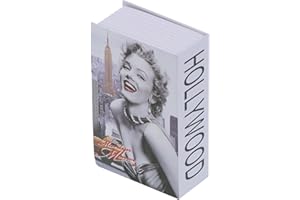 ALVINLITE Coffre-fort pour livre de détournement avec serrure à combinaison, boîte de cachette d'argent, boîte de serrure en métal cachée secrète, boîte de collecte, 7,1" X 4,6" X 2,2"