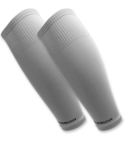 PDX Calze Grip Perfect Next Slim - Azzurro, Altezza Metà Polpaccio, Sottili Con Supporto E Silicone