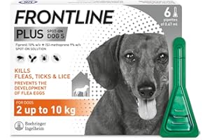 FRONTLINE Plus Flea & Tick Treatment for Small Dogs - 6 Pipettes