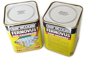 Saratoga fernovus speciale per caloriferi 750ml smalto bianco neve satinato per termosifoni diretto su ruggine