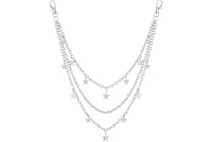 Hanary Gothic Jeans Chain, Silver-tone Wallet Belt Chain, Goth Emo Punk Grunge Accessories, Jewelry Gift for Women