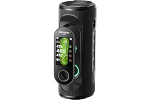 MiLESEEY GeneSonic Pro golfhögtalare över 43 000 förinstallerade banor | GeneSonic Pro golfhögtalare med avtagbar handhållen GPS-avståndsmätare, visning och röstmeddelande av avstånd, pekskärm