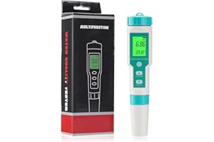 PRECIPETTE Urządzenie do pomiaru pH 7 w 1 TDS EC zasolenia, temperatura pH ORP SG, miernik cyfrowy TDS do wody pitnej, basenu, akwarium, tester jakości wody, ppm mV