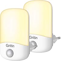Gritin Nachtlicht Steckdose, [2 Stück] Nachtlicht Baby mit Dämmerungssensor, Automatisch ON/Off LED Nachtlampe…