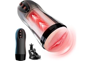 Bärbar Wellnessenhet för Män, 3D Invändig Komfortstruktur, 10 Justerbara Massagelägen, Mjuk Silikon, USB-Uppladdningsbar, Handsfree Sugkoppsdesign, Vattentät