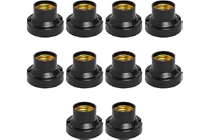 EuAcesry 10 Stück Lampenfassung E27, Fassungzum für Baustelle, Glühbirnen Fassung E27, Flach Adapter Wasserdichte Lampenfassung für Einbauleuchte, für Glühlampen, Halogenlampen