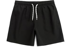 MEILONGER Badehose Jungen Badeshorts Kinder Schnelltrocknend Boardshorts Bademode Schwimmhosen mit Verstellbare Tunnelzug Netzfutter Taschen