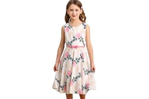 BONNY BILLY Robe Fille Fleurs Rétro Vintage Cérémonie Mariage Princesse avec Ceinture