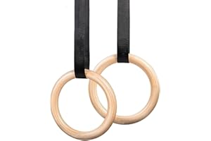 ZLXHDL Anillos De Gimnasia De 132 Libras, Anillos De Extracción con Correas, Hebilla De Leva Ajustable, Anillos De Extracción De Madera para Gimnasio En Casa, Entrenamiento De Cuerpo Completo