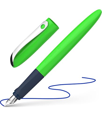 Stylo Plume ONLINE Pour Débutant - Design Cheval, Plume Iridium, Cartouche Encre Bleue