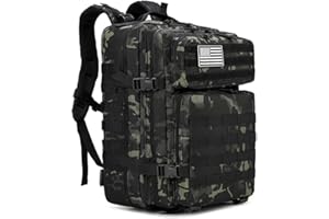 Netiners - Mochila Crossfit hombre Militar | | 45L Ideal para Gimnasio, Cabina Viaje,Camping, Mochila Táctica | Carga pesada, Bolsillo Interno | Mochila Supervivenvia, Montañismo, Senderismo