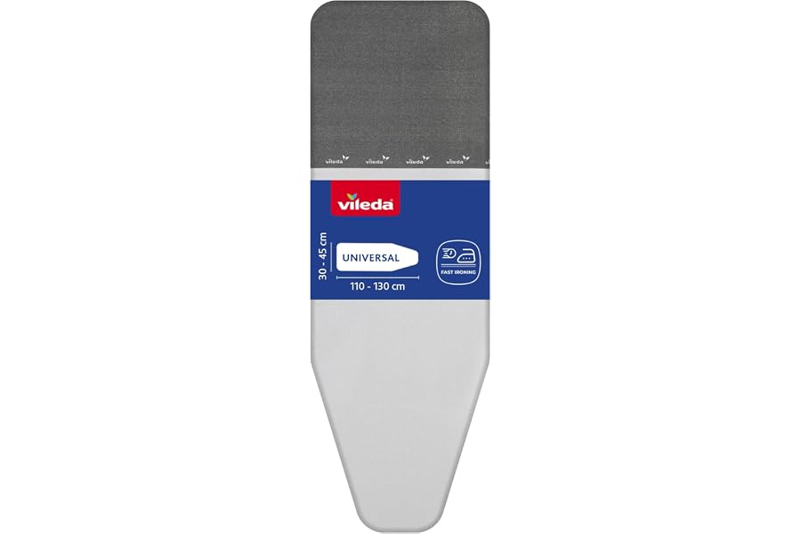 Vileda Rapid Funda para Tabla de Planchar, 3 Capas, Ajuste Universal 110-130 x 30-45 cm, algodón Metalizado Oeko-Tex, Gr