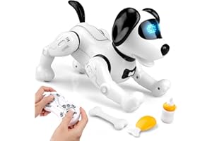 Beria Toys for 3-8 Year Old Kids: Remote Control Robot Dog Toy Aged 3 4 5 6 7 8 9 10 Year Old Boys Girls Toys Presents Interactive Smart Robotic Dog Dancing Talking Electronic Pets