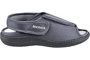 EXTRO STYLE - Tecnica 7, Linea Anziani, Microfibra, Ciabatta Ortopedica Made in Italy per Piede Fasciato, Chiusura a Strappo, Scarpe Ortopediche, Dispositivo Medico Classe 1