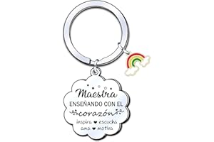 ZYMGUO Regalo Maestro Llavero,Maestro Llavero Gracias Maestro por el Regalo Grabado Llavero Graduación Regalos Cumpleaños Regalo del dia del Maestro Regalo de acción de Gracias