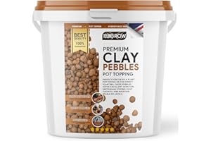 UK GROW 10L Premium Bucket of Clay Pebble Hydroponic Substrate 1L 2L 3L 5L 10L 20L (10L)