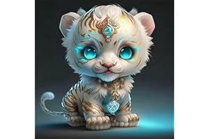Starnearby DIY Diamond Painting Tierkreis-Zeichen Diamant Bilder Kits Crystal Art fur Malen Nach Zahlen Erwachsene 30 * 30 cm(Tiger)