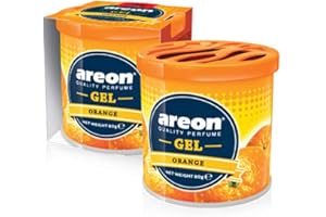 AREON Ambientador de gel Can para coche, en lata de aroma para el coche, color naranja