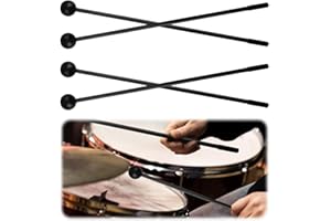 LEUUD 4 Pezzi Percussioni Bacchette per Batteria, 27,5 cm Bacchette per Marimba, Sensazione Confortevole Bacchette per Percussioni, Campana Bacchette Per Glockenspiel Xilofono Batteria Tamburo