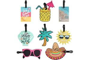 Dadabig 8 sztuk Przywieszki do bagażu podróżnego Przywieszki do bagażu Walizki Podróże z pvc Bagaż Akcesoria do bagażu, 8 stylów