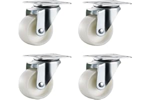 Bulldog Castors - Ruote girevoli in nylon, 4 x 25 mm, piccole/miniature, per mobili, elettrodomestici e attrezzature, max 50 kg per set