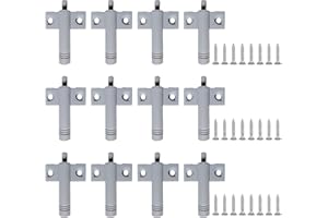 Wjelet 12 Pcs Soft Close Dampers, Soft Close Quiet Closer Damper Buffers for Kitchen Cabinet Door Drawer, with 24 Pcs Screws,Universal Fit (Gray)